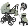 Детская коляска Peppy Soho 3 в 1 с автокреслом Welldon Crown 2 Grey Oregano (орегано), рама серо-бежевый