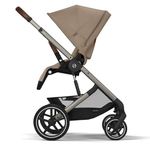 Коляска Cybex Balios S Lux TPE complete Cloud T Mirage Grey 3 в 1 Almond Beige с дождевиками