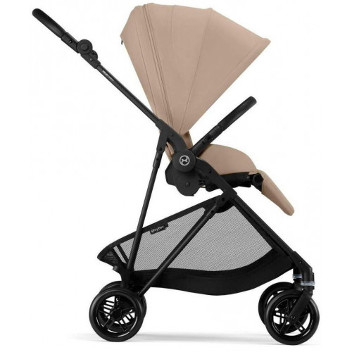 Коляска Cybex Melio Carbon Cloud T i-Size Mirage Grey 3 в 1 Almond Beige/Magic Black с дождевиками