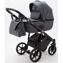 Детская коляска Adamex Bibione Deluxe 3 в 1 BI-SA05 (Т.СЕР+Т.СЕР.ПЕРФ.КОЖА)