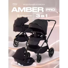 Коляска 3 в 1 Mowbaby Amber PRO Moon grey