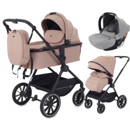 Детская коляска Rant Moss 3 в 1 с автокреслом Rant Cruise Grey Latte beige