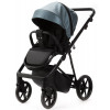 Детская коляска Adamex Vasco Deluxe 3 в 1 V-SM18 (ГОЛУБОЙ МЕТАЛИК КОЖА)