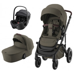 Коляска 3 в 1 Britax Roemer Smile 5Z LUX и автокресло Baby-Safe PRO Style Carbon Black Urban Olive