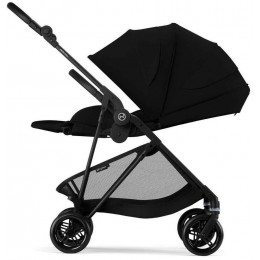 Коляска Cybex Melio Carbon Cloud T i-Size Mirage Grey 3 в 1 Magic Black с дождевиками
