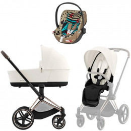 Коляска Cybex Priam IV Rosegold complete Cloud T One Love 3 в 1 Off White