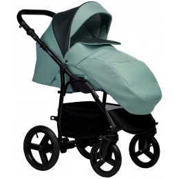 Детская коляска Indigo Impulse Eco 3 в 1 с автокреслом Avionaut Cosmo Beige Ie07 серая кожа/шалфей