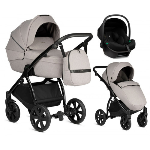 Детская коляска Noordi Luno All Trails 3 в 1 с автокреслом Terra Black 1012611 Moon Rock
