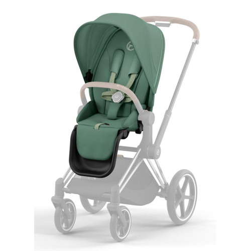 Коляска 3 в 1 Cybex Priam IV Chrome Brown complete и автокресло Aton B2 i-Size Dynamic Red Leaf Green