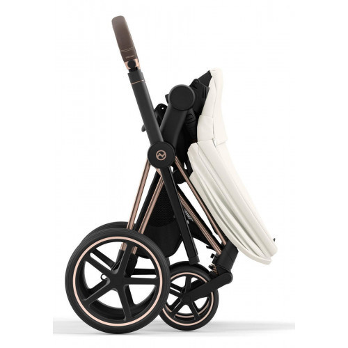Коляска 3 в 1 Cybex Priam IV Rosegold complete и автокресло Aton B2 i-Size Dynamic Red Off White