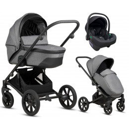 Детская коляска Noordi Aqua V2 3 в 1 с автокреслом Terra Edusky Black 1482633 Dark Grey