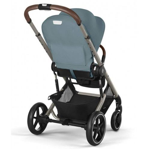Коляска Cybex Balios S Lux TPE complete Aton S2 Hibiscus Red 3 в 1 Stormy Blue с дождевиками
