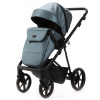 Детская коляска Adamex Vasco Deluxe 3 в 1 V-SM18 (ГОЛУБОЙ МЕТАЛИК КОЖА)