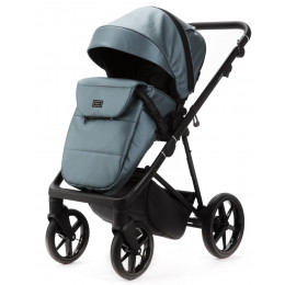Детская коляска Adamex Vasco Deluxe 3 в 1 V-SM18 (ГОЛУБОЙ МЕТАЛИК КОЖА)