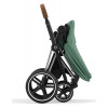 Коляска 3 в 1 Cybex Priam IV Chrome Brown complete и автокресло Aton B2 i-Size Dynamic Red Leaf Green