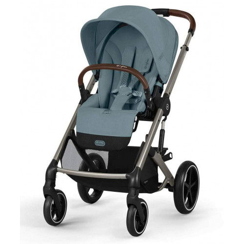 Коляска Cybex Balios S Lux TPE complete Aton S2 Hibiscus Red 3 в 1 Stormy Blue с дождевиками