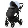 Детская коляска Adamex Lanti Deluxe 3 в 1 LN-SD112 (ГОЛУБАЯ КОЖА + ЧЕРН.КОЖА)