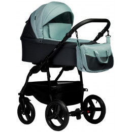 Детская коляска Indigo Impulse Eco 3 в 1 с автокреслом Avionaut Cosmo Beige Ie07 серая кожа/шалфей