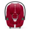 Коляска 3 в 1 Cybex Priam IV Chrome Brown complete и автокресло Aton B2 i-Size Dynamic Red Leaf Green