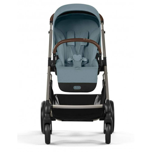 Коляска Cybex Balios S Lux TPE complete Aton S2 Hibiscus Red 3 в 1 Stormy Blue с дождевиками