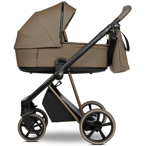 Детская коляска Roan Sol Vintage Luxury 2.0 3 в 1 с автокреслом Pituso Baesa Pro Black VIN 03/MM Mocha Mousse/Cappuccino/руч.Cappuccino