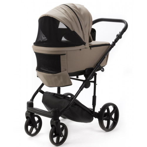 Детская коляска Adamex Zico Deluxe New 3 в 1 ZN-SA09 (ТЕМНО-БЕЖЕВАЯ КОЖА)
