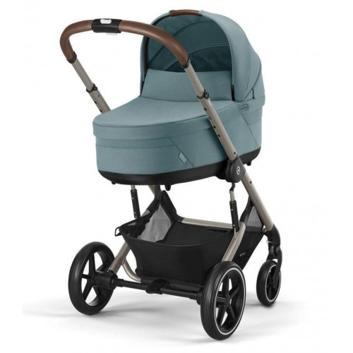 Коляска Cybex Balios S Lux TPE complete Aton S2 Hibiscus Red 3 в 1 Stormy Blue с дождевиками