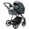 Детская коляска Adamex Vasco Deluxe 3 в 1 V-SM18 (ГОЛУБОЙ МЕТАЛИК КОЖА)