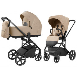 Коляска Carrello Alfa CRL-6522 2025 Cybex Aton S2 i-Size Hibiscus Red 3 в 1 Natural Beige