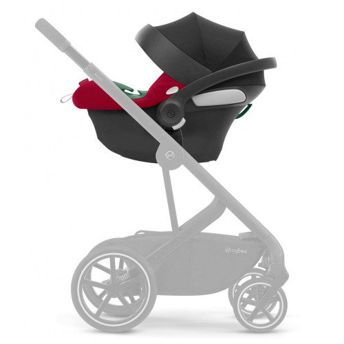 Коляска 3 в 1 Cybex Priam IV Chrome Brown complete и автокресло Aton B2 i-Size Dynamic Red Leaf Green