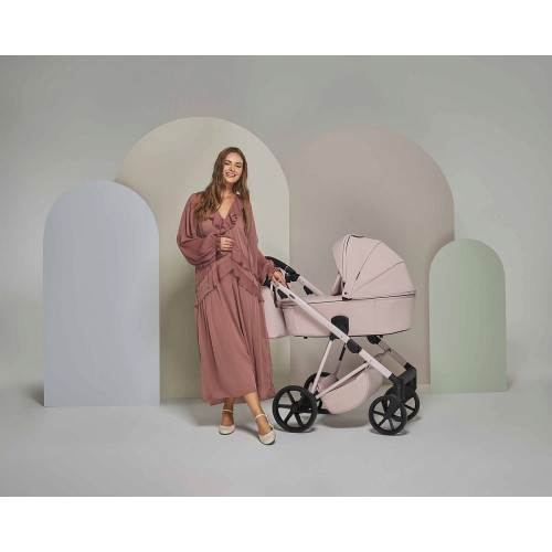 Детская коляска Adamex Delta Natura 3 в 1 DN-2-ROSE