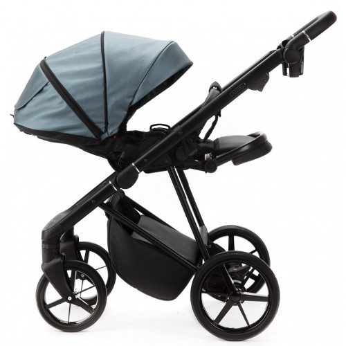 Детская коляска Adamex Vasco Deluxe 3 в 1 V-SM18 (ГОЛУБОЙ МЕТАЛИК КОЖА)