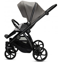 Детская коляска Noordi Fjordi Leather V2 3 в 1 с автокреслом Terra Black 1462803 Stone Grey