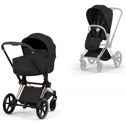 Коляска Cybex Priam V Rosegold Style Cloud T Mirage Grey Plus 3 в 1 Sepia Black