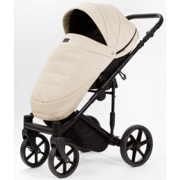 Детская коляска Adamex Locco Light Deluxe 3 в 1 LL-SA08 (КРЕМОВАЯ КОЖА)