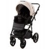 Детская коляска Adamex Nola Deluxe 3 в 1 N-SD110 (СВ.БЕЖ.КОЖА + ЧЕРН.КОЖА)