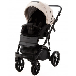 Детская коляска Adamex Nola Deluxe 3 в 1 N-SD110 (СВ.БЕЖ.КОЖА + ЧЕРН.КОЖА)