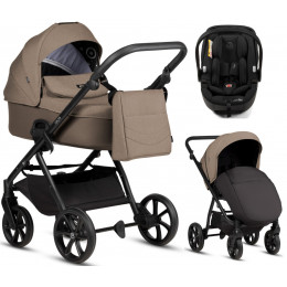 Детская коляска Tutis Leo 3 Plus 3 в 1 с автокреслом Beno Black 1582261 Cinnamon