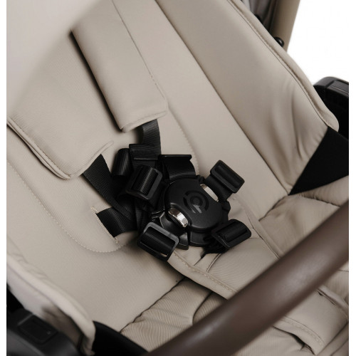 Детская коляска Peppy Monaco Thermo 3 в 1 с автокреслом First Latte (бежевый), рама бежевая