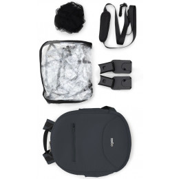 Коляска Agex Life 3 в 1 хромированная рама с автокреслом i-Safe Black ALM606 Midnight Grey (Темно-серый)