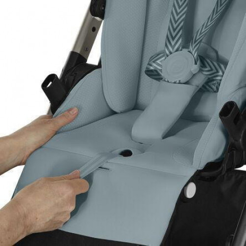 Коляска Cybex Balios S Lux TPE complete Aton S2 Hibiscus Red 3 в 1 Stormy Blue с дождевиками