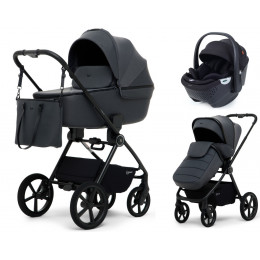 Детская коляска Rant Teo Soft 3 в 1 с автокреслом Aster Zero Black Graphite