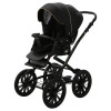 Детская коляска Adamex Chantal Retro 3 в 1 C1-A (ЧЕРНЫЙ+ЗОЛОТЫЕ МОЛНИИ)