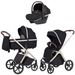 Коляска Carrello Vector CRL-6550 Nova DK791 Grey Line 3 в 1 Pearl Black