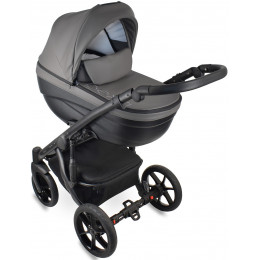 Детская коляска Bexa Ideal Eco 3 в 1 с автокреслом Avionaut Cosmo IE06 черный+т.серая кожа