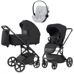 Коляска Carrello Alfa CRL-6522 2025 Cybex Cloud G i-Size Fog Grey 3 в 1 Rock Black