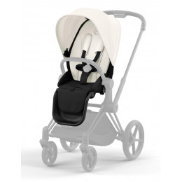 Коляска 3 в 1 Cybex Priam IV Matt Black complete и автокресло Aton S2 i-Size Ocean Blue Off White
