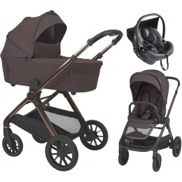 Детская коляска 3 в 1 Espiro Code 2026 и автокресло Pi Graphite 108 unique brown