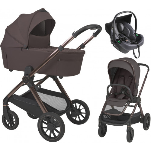 Детская коляска 3 в 1 Espiro Code 2026 и автокресло Pi Graphite 108 unique brown