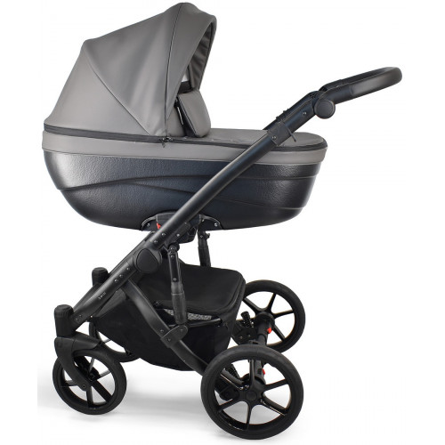 Детская коляска Bexa Ideal Eco 3 в 1 с автокреслом Avionaut Cosmo IE06 черный+т.серая кожа